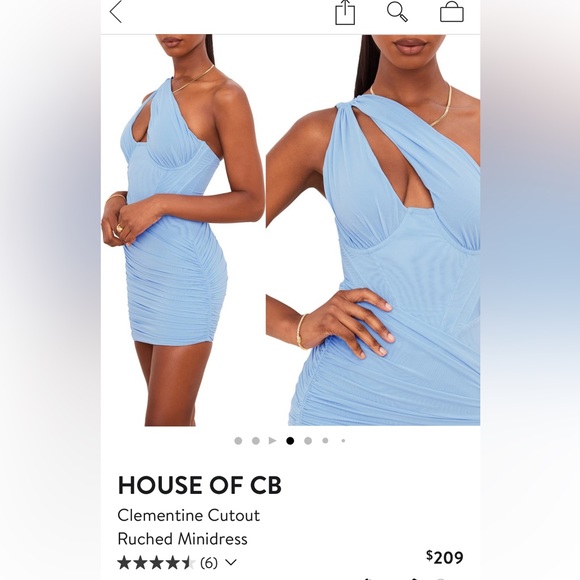 House of CB Dresses House Of Cb Clementine Cut Out Ruched Dress